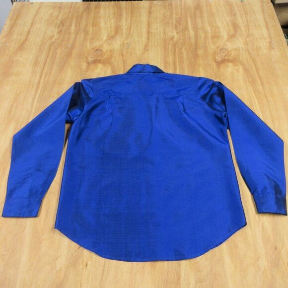 MARISA BARATELLI 100% Silk Royal Blue Long Sleeve Shirt Blouse Top Sz Small NWT - Picture 3 of 10